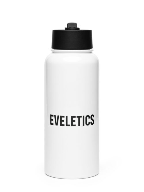 Stainless steel water bottle with a straw lid